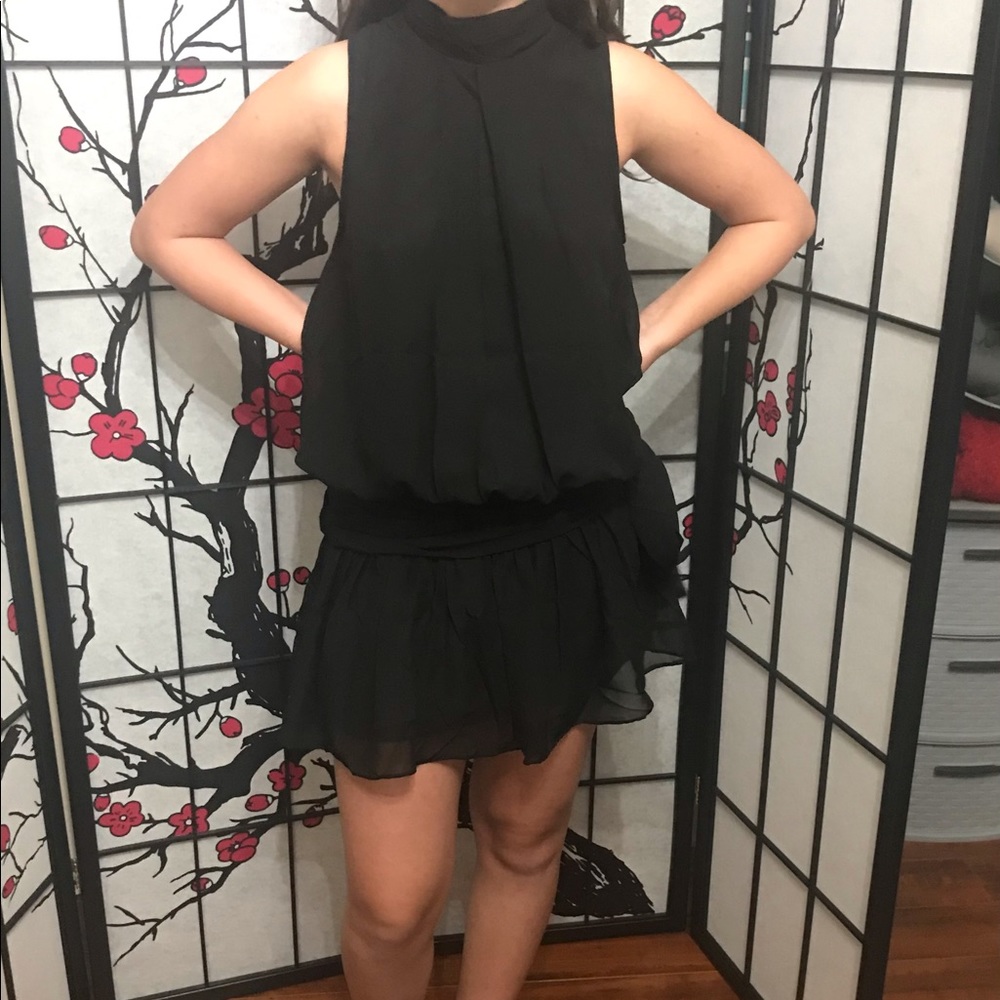Sexy, flowy, black dress.